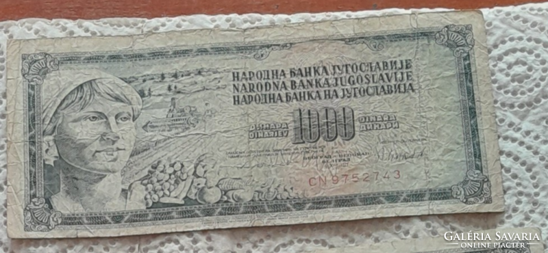 Yugoslavian 1000 dinars (banknote-1981)