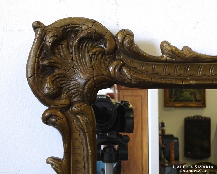 1P517 antique gilded baroque mirror 114.5 X 85 cm