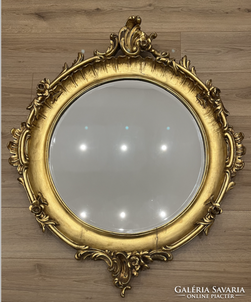 Rococo style gilded mirror, 19th century