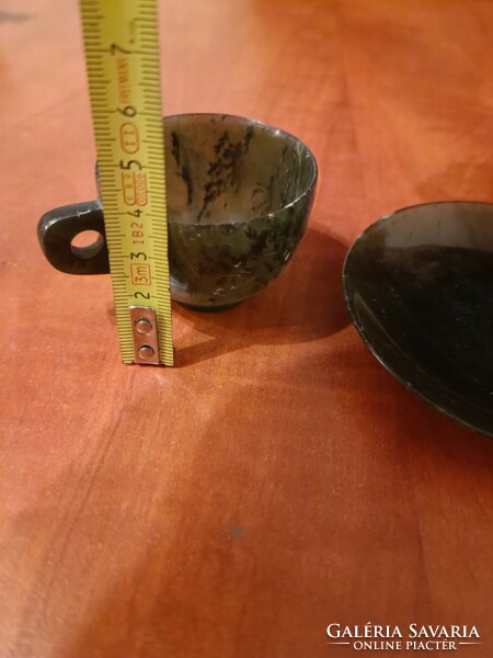 Jade cup with small plate!