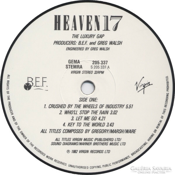 Heaven 17 - the luxury gap (lp, album)