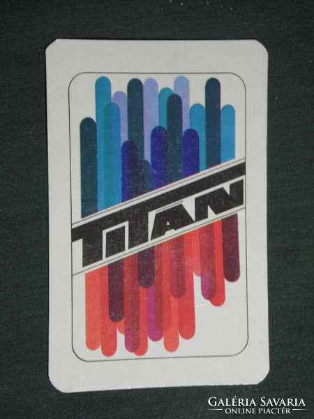 Kártyanaptár, Titán iparcikk kereskedelmi vállalat , 1983,   (3)