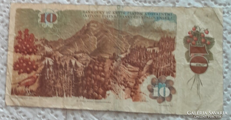 Csehszlovák 10 korona (bankjegy-1986)