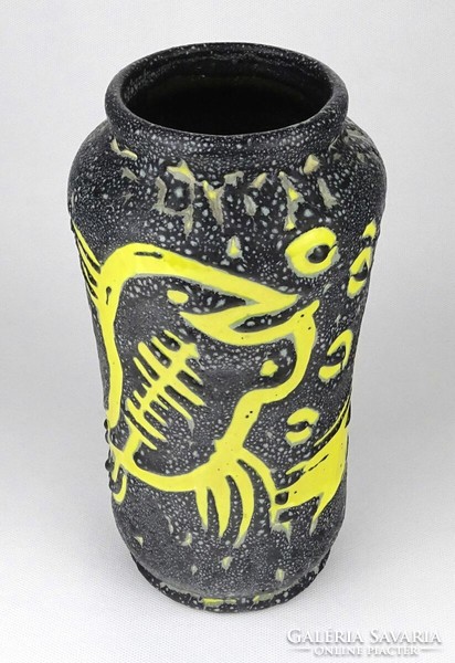 1P151 retro design industrial art yellow gray retro ceramic vase 24.5 Cm