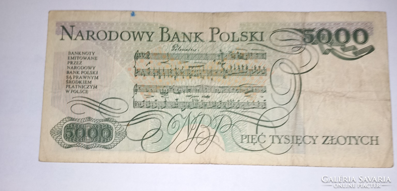 Lengyel Zloty  (5000/1982 bankjegy-)