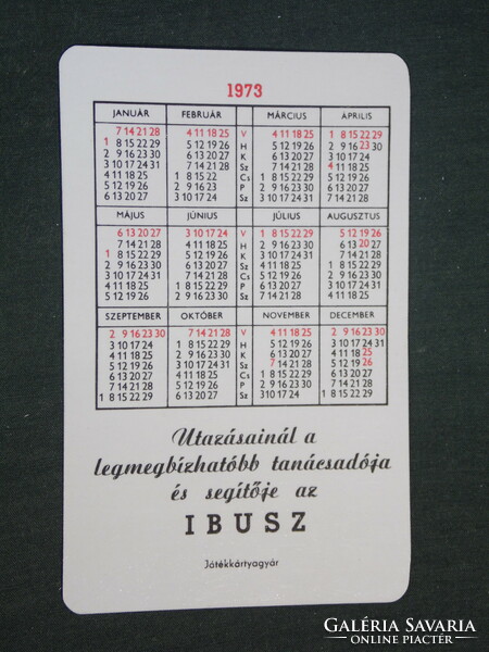 Kártyanaptár, IBUSZ utazási iroda, Varsó részlet, 1973,   (3)