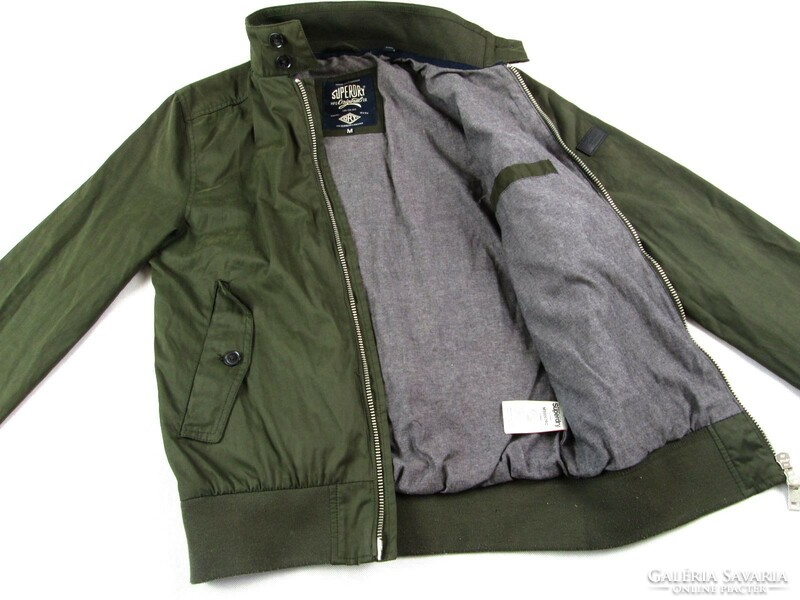 Original superdry (s / m) sporty military green men's quality transitional jacket / coat