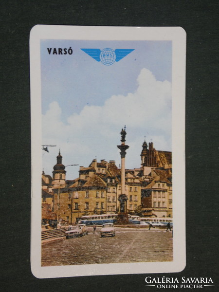 Kártyanaptár, IBUSZ utazási iroda, Varsó részlet, 1973,   (3)