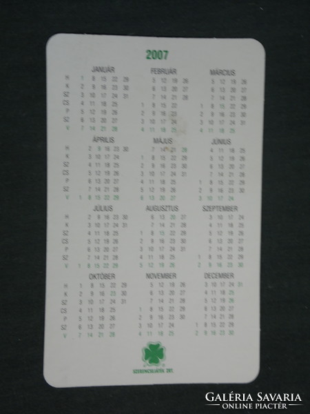 Card calendar, toto lottery gambling, four-leaf clover, excitement, 2007, (2)