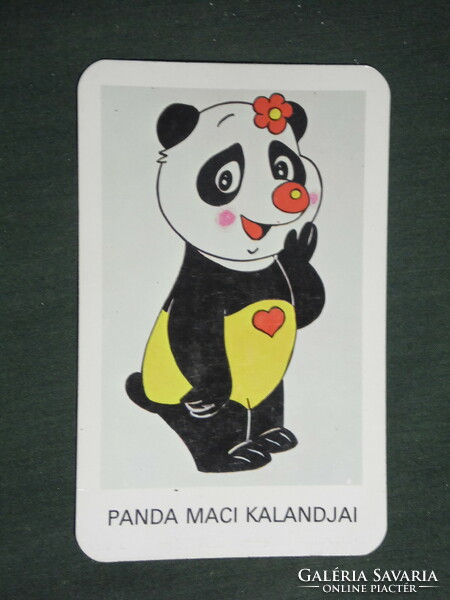 Card calendar, motion picture cinema, the adventures of panda bear cartoon, 1983, (3)