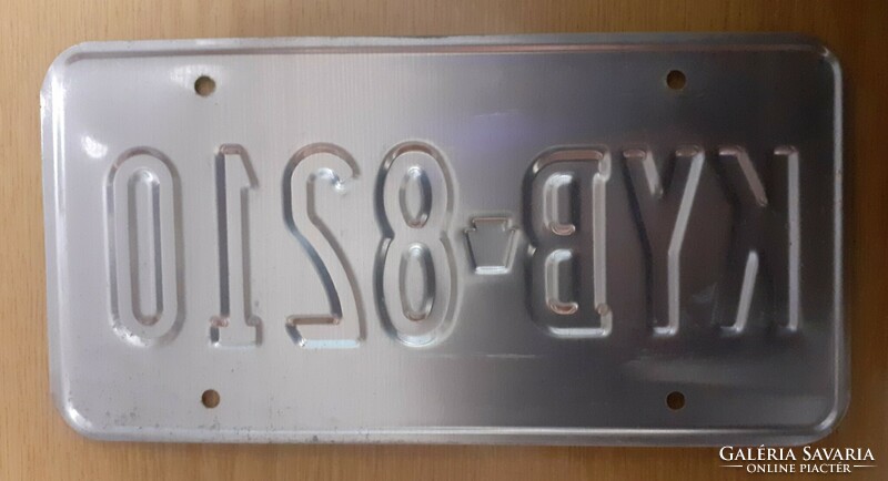 Usa american license plate license plate kyb-8210 pennsylvania
