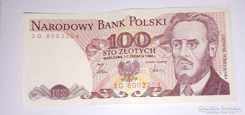 Lengyel Zloty  (100/1986 bankjegy-)