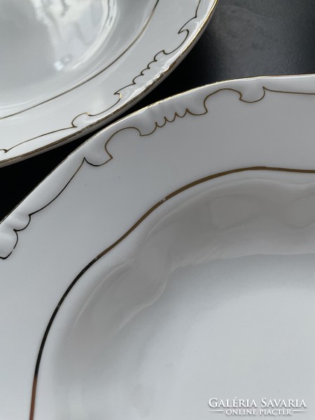 White Zsolnay porcelain deep plate, from a stafir set