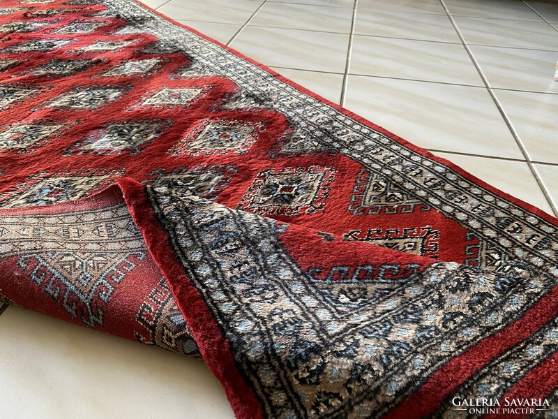 Hand-knotted Pakistani running rug 76x260cm