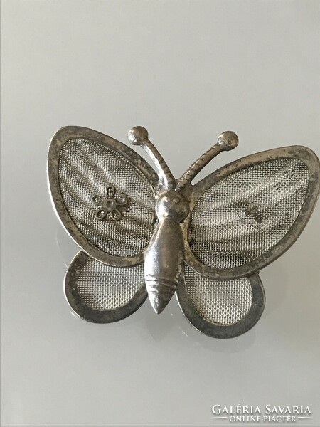 Etüstözött pillangó bross, 3,2 x 2,2 cm