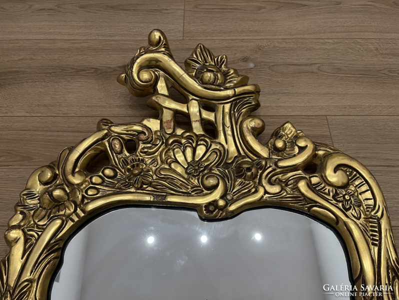 Aranyozott barokk stílusú tükör, 20. század
