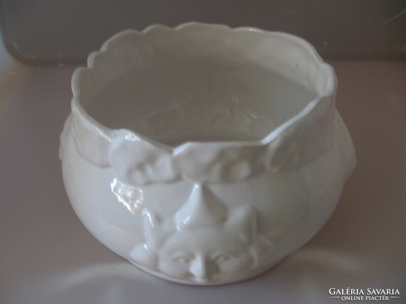 White ceramic bowl, bowl, sun, moon, star