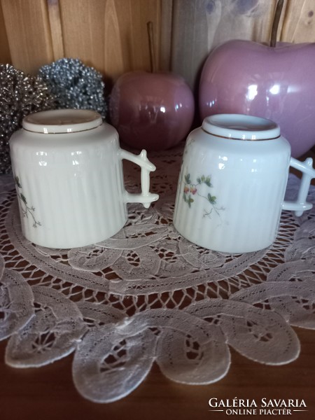 2 porcelain cups with birds