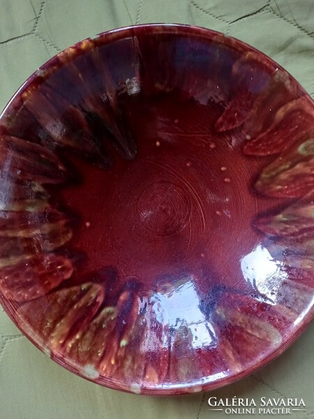 Ceramic large fruit bowl.