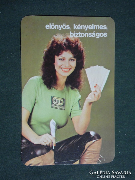 Card calendar, otp savings bank, bank, erotic female model, 1983, (3)