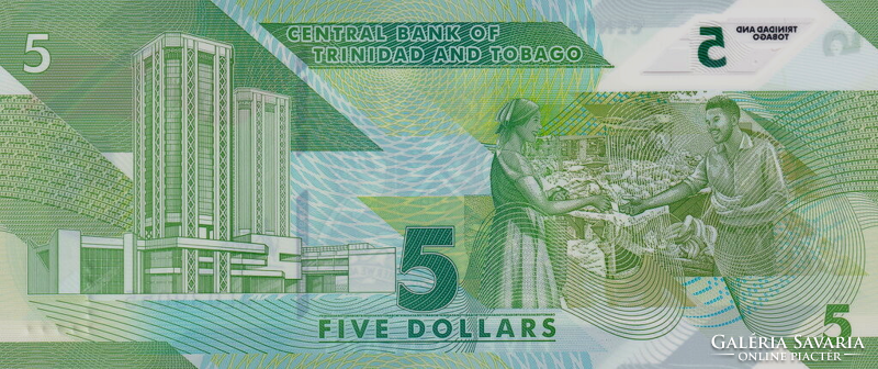Trinidad és Tobago 5 dollár 2020 UNC POLYMER