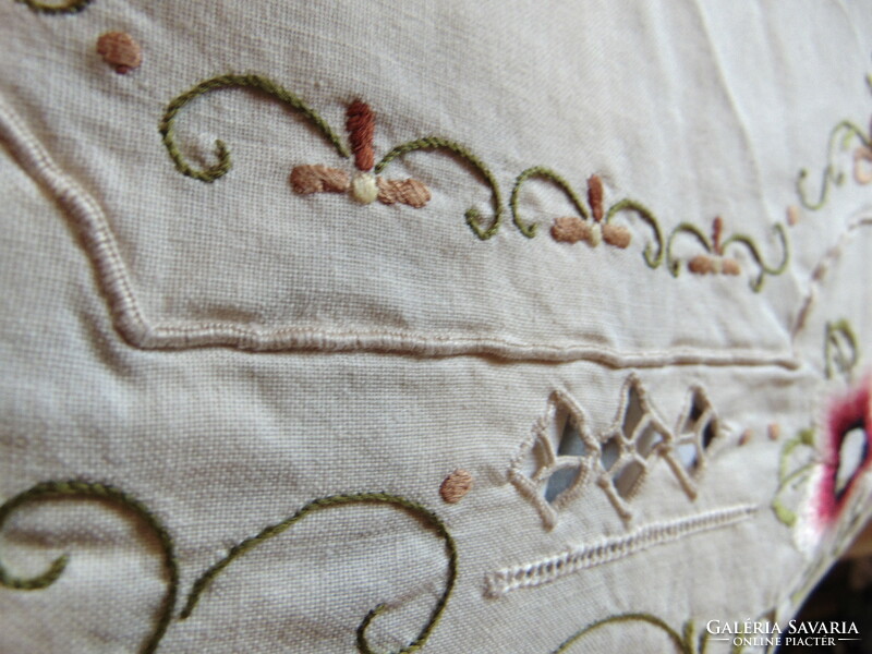 Final sale! Huge Art Nouveau cotton tablecloth with hand embroidery