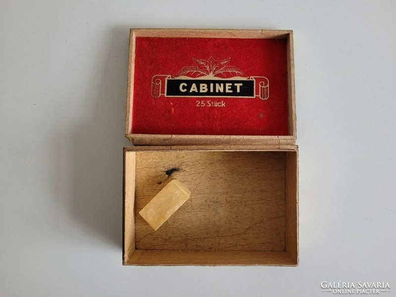 Régi Cabinet feliratos fadoboz szivaros doboz