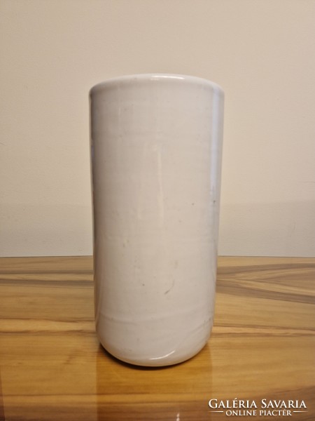 Antique Zsolnay marked apothecary pharmacy cylinder jar vase