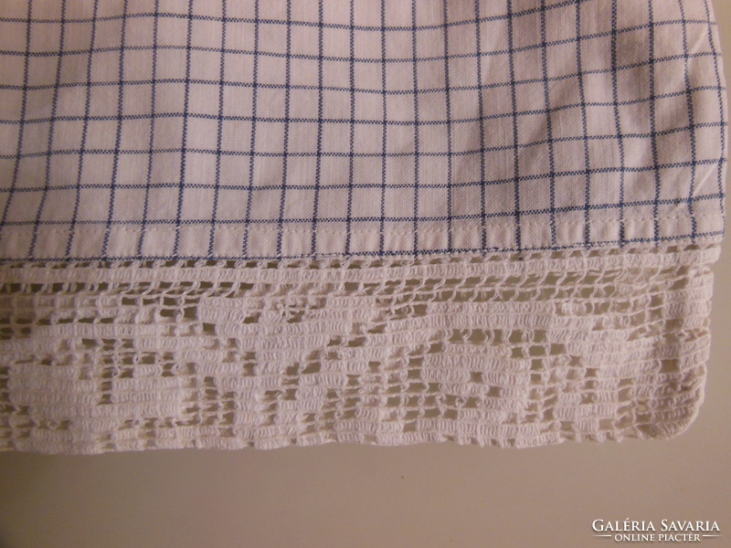 Cushion cover - 88 x 65 + 4 cm lace - handmade - old - cotton canvas - Austrian - flawless