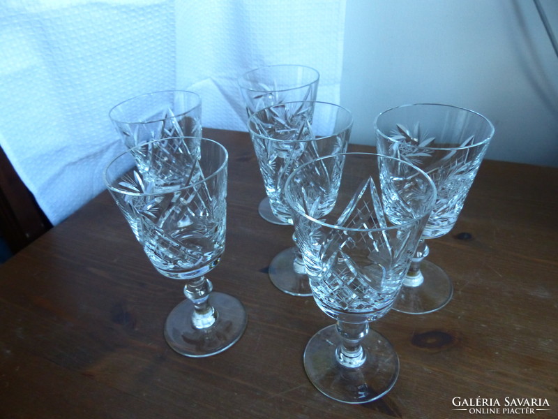 Set of 6 crystal glasses flawless