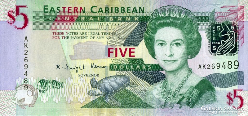 Kelet-karibi Államok 5 dollár 2008 UNC