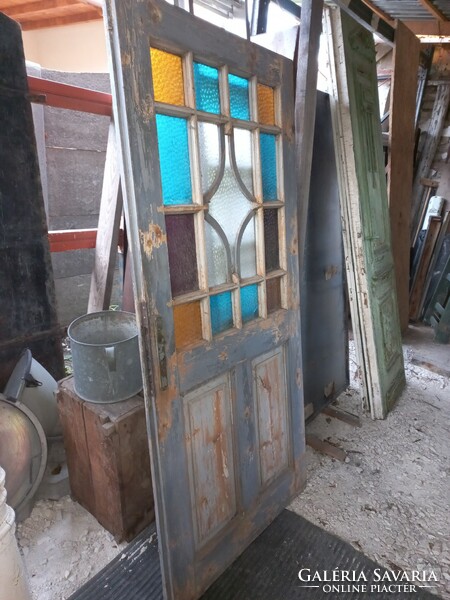 Antique glass door