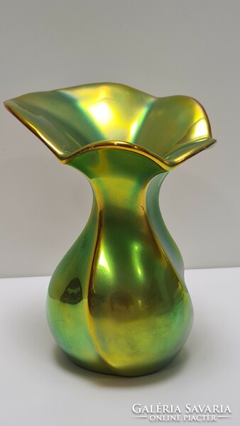 Zsolnay Eozin csiga váza #1526