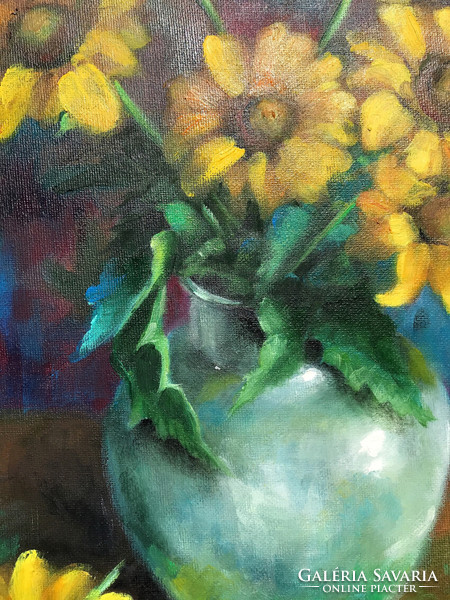 Flower of our garden - 40 x 30 cm oil painting