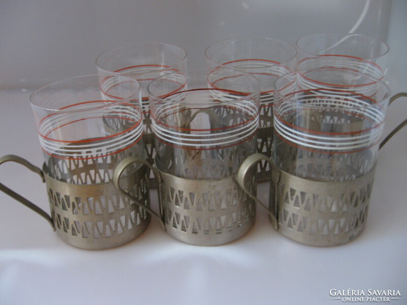 Rerto tea cup set suitable for Russian, Soviet, cccp samovar