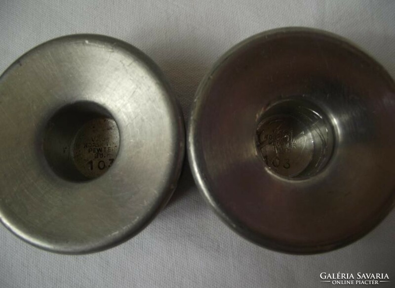 Metal candle holder 2pcs (norsk pewter numbered)