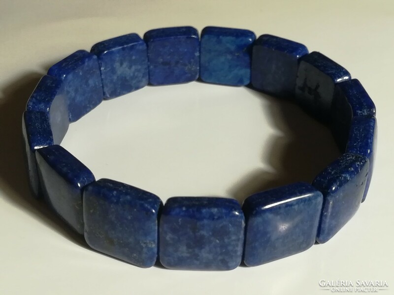 Lapis lazuli semi-precious stone bracelet.