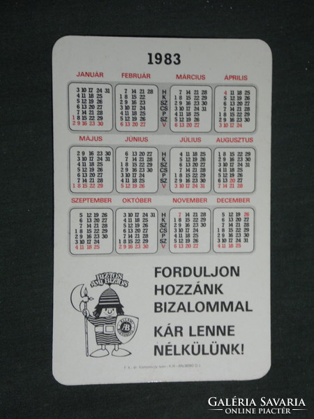 Card calendar, state insurance, tséb 80, humorous, erotic female model, 1983, (3)