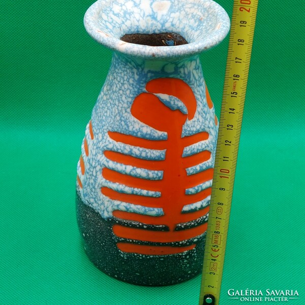 With free delivery - vintage fat lava ceramic vase by István from Transylvania