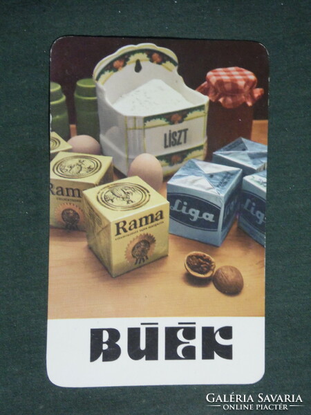 Card calendar, rama, liga margarine, vegetable oil industry company, 1984, (3)