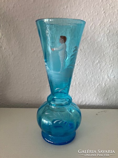 Enamel painted vase