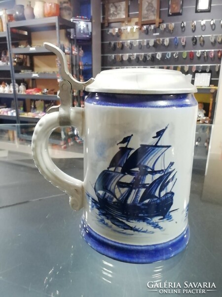 Porcelain jug with sails