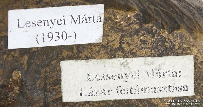 1P133 Lesenyei Márta : "Lázár feltámasztása" 20 cm