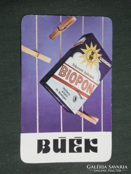 Card calendar, biopon washing powder, detergent manufacturing company, 1984, (3)