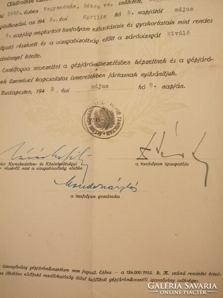 2db dokumentum 1934 és 1943-ból