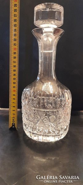 A beautiful lead stein bottle, bottle with stopper