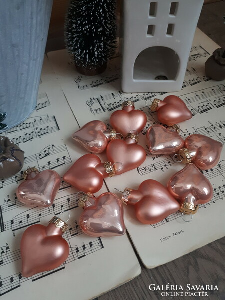 Heart glass ornaments