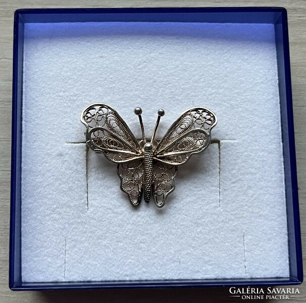 Butterfly brooch, silver