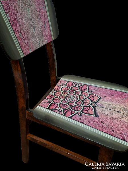 Hand painted retro chair