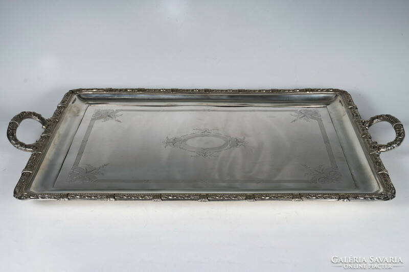 Silver giant tray with handles